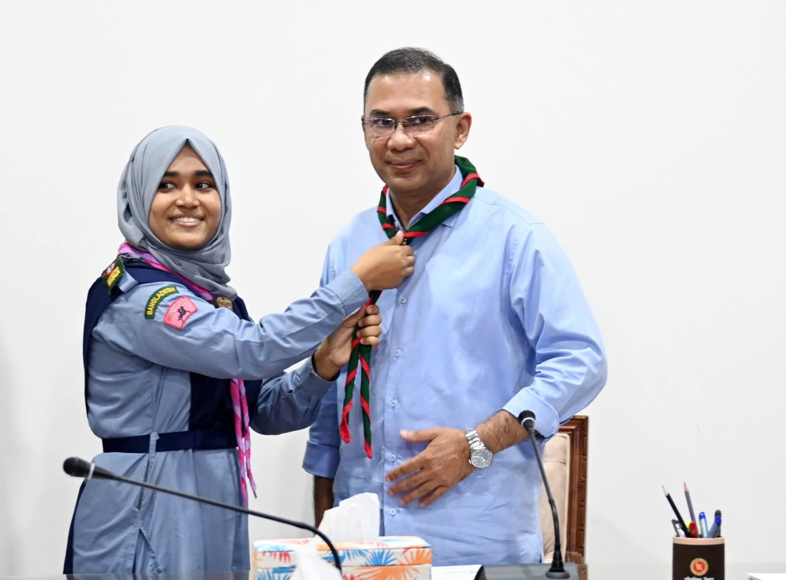 প্রধানমন্ত্রী -এর সঙ্গে রোভার স্কাউটের  কার্যনির্বাহী কমিটির সৌজন্য সাক্ষাৎ